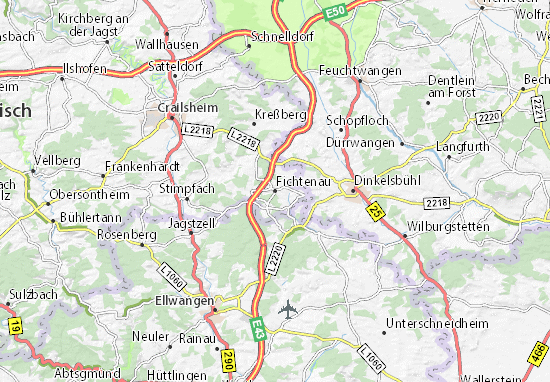 Karte Stadtplan Fichtenau