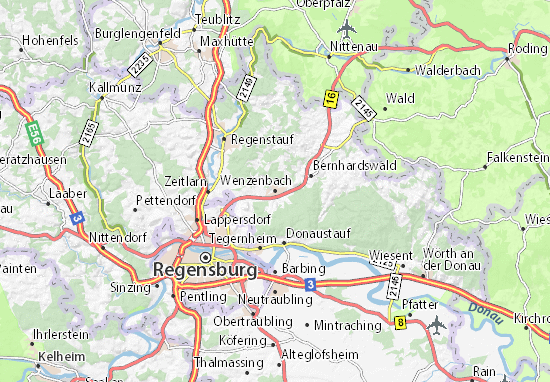 Karte Stadtplan Wenzenbach