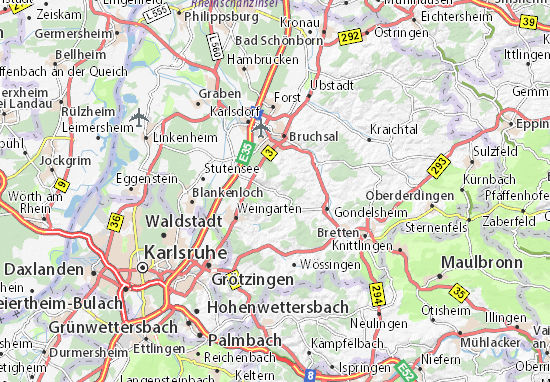 Mapa Obergrombach