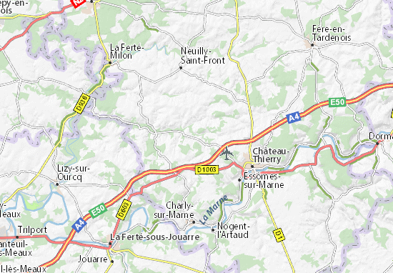 Karte Stadtplan Belleau