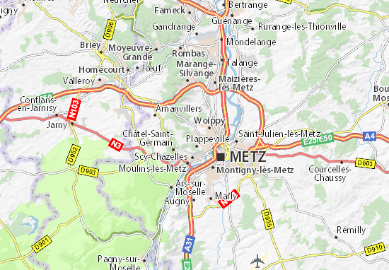 Mapa Lorry-lès-Metz