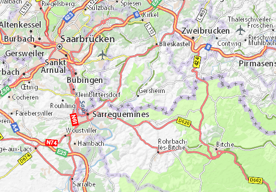 Karte Stadtplan Gersheim