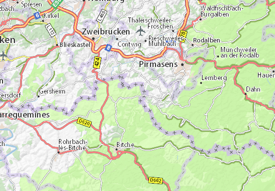 Mapa Walschbronn