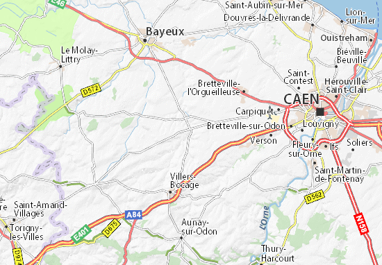 Mapa Juvigny-sur-Seulles