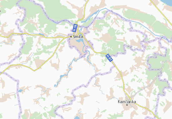 Karte Stadtplan Velyka Yablunivka