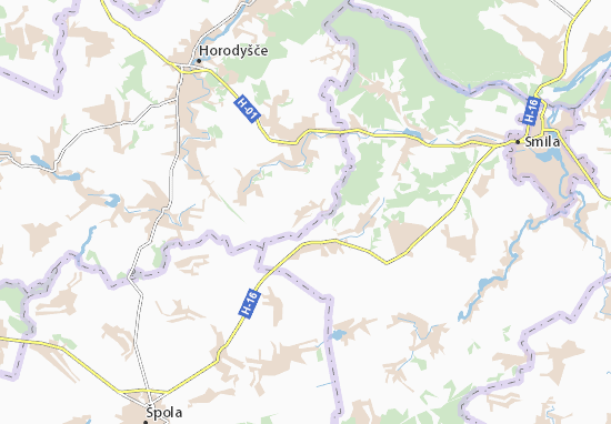 Kaart Plattegrond Kalynivka