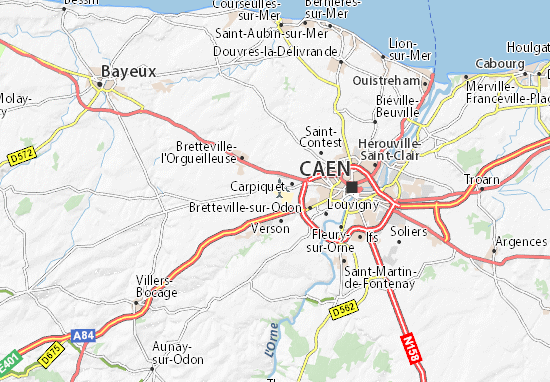 Mapa Aéroport de Caen-Carpiquet