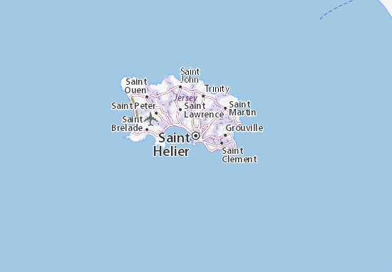 Mapa Saint Helier