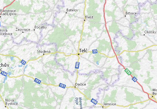 Karte Stadtplan Telč