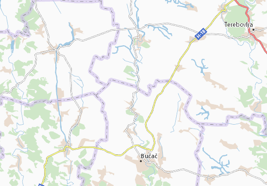 Karte Stadtplan Kydaniv