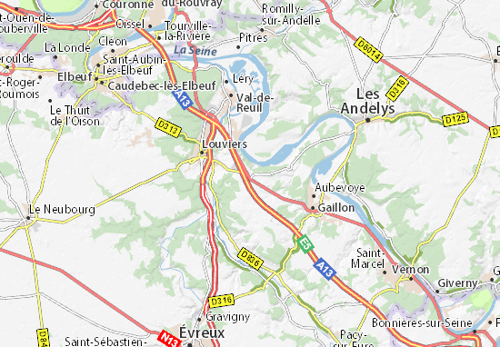 Mapa Heudebouville