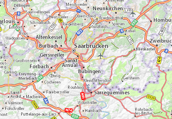 MICHELIN Brebach-Fechingen map - ViaMichelin