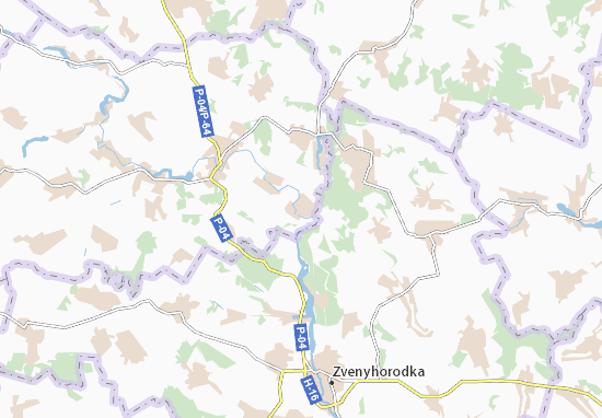 Karte Stadtplan Shesteryntsi