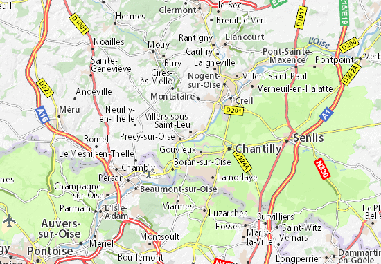 Karte Stadtplan Villers-sous-Saint-Leu