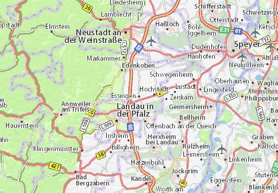 MICHELIN-Landkarte Essingen - Stadtplan Essingen - ViaMichelin