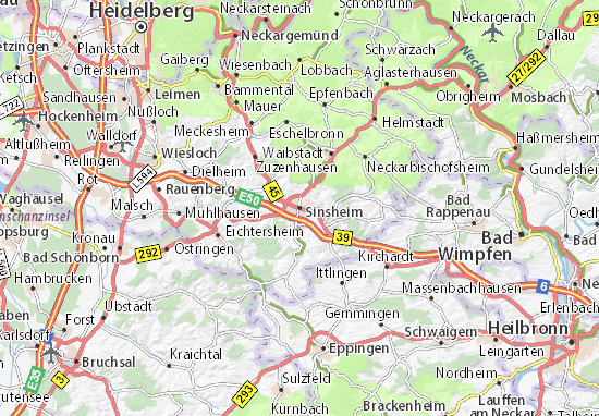 MICHELIN Sinsheim map - ViaMichelin