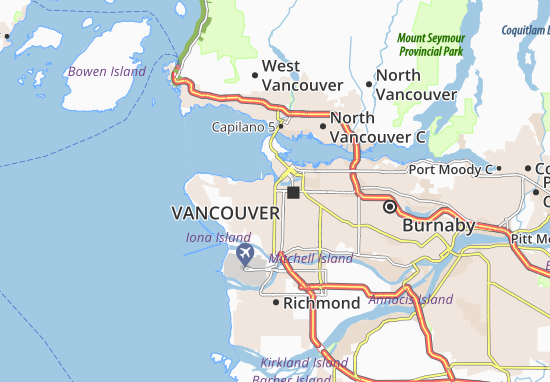 Mapa Vancouver
