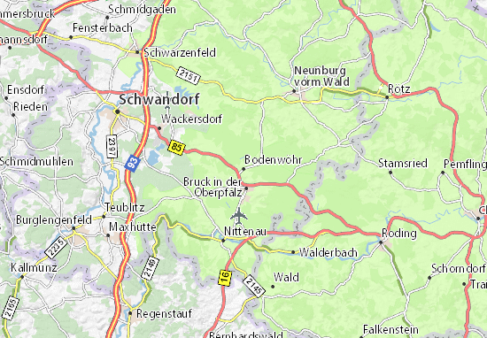 Karte Stadtplan Bodenwöhr