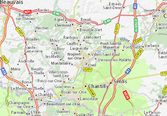 carte routiere oise Carte détaillée Nogent sur Oise   plan Nogent sur Oise   ViaMichelin