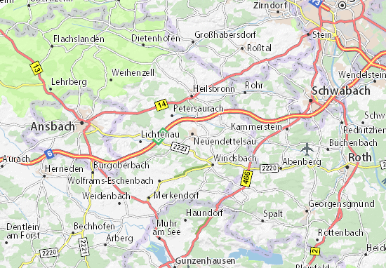 Karte Stadtplan Neuendettelsau