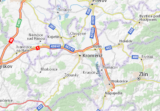 Detailed map  of Krom  Krom  map  ViaMichelin