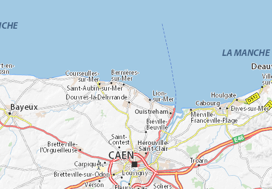 Karte Stadtplan Luc-sur-Mer