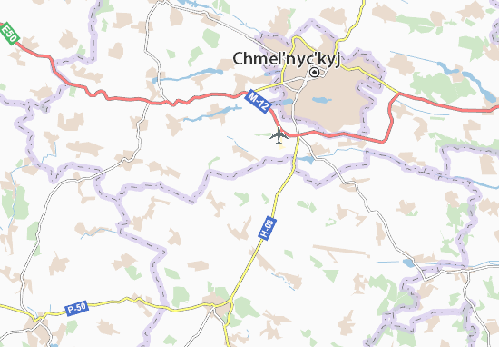 Kaart Plattegrond Lekhnivka