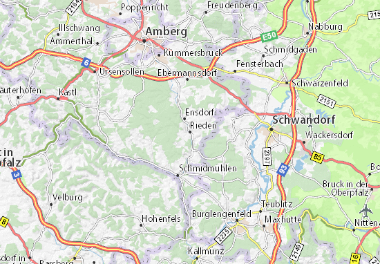 MICHELIN-Landkarte Rieden - Stadtplan Rieden - ViaMichelin
