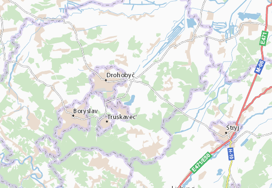 Karte Stadtplan Bolekhivtsi