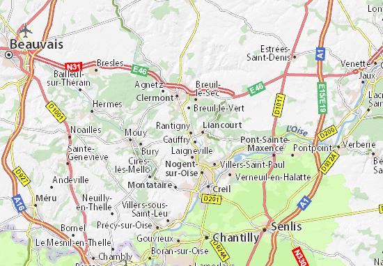 Karte Stadtplan Rantigny