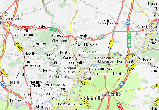 Karte Stadtplan Liancourt