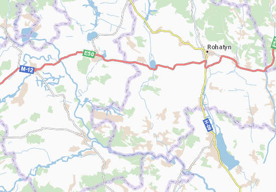 Kaart Plattegrond Hryhoriv