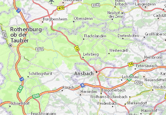 Karte Stadtplan Lehrberg