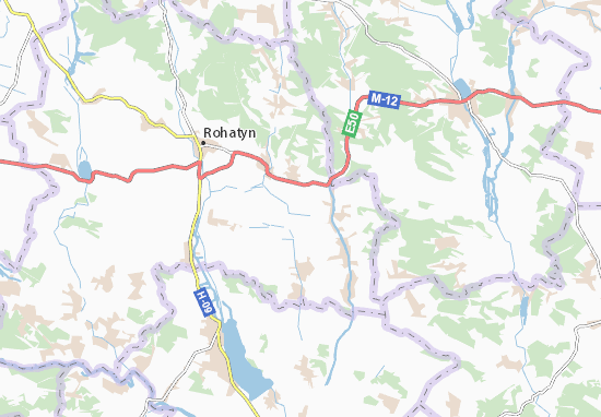 Kaart Plattegrond Zhovchiv
