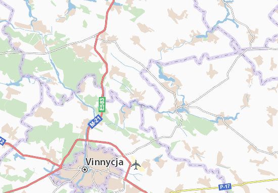 Kaart Plattegrond Lisova Lysiivka