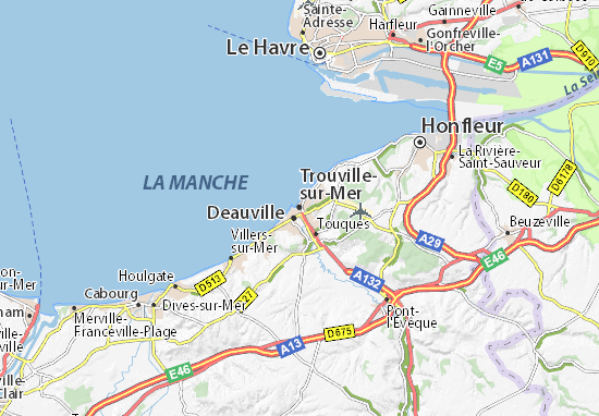 situer deauville sur la carte de france Carte détaillée Trouville sur Mer   plan Trouville sur Mer 