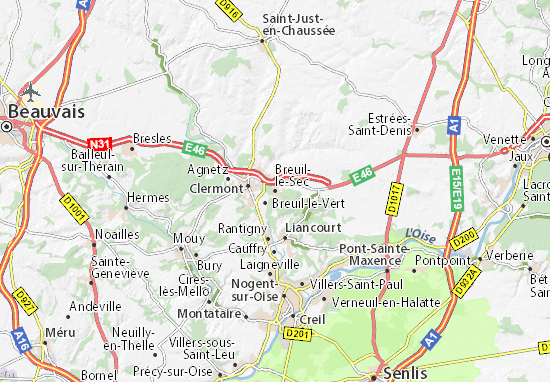 Breuil-le-Sec Map