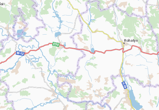 Karte Stadtplan Verbytsya
