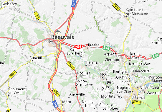 Karte Stadtplan Bailleul-sur-Thérain