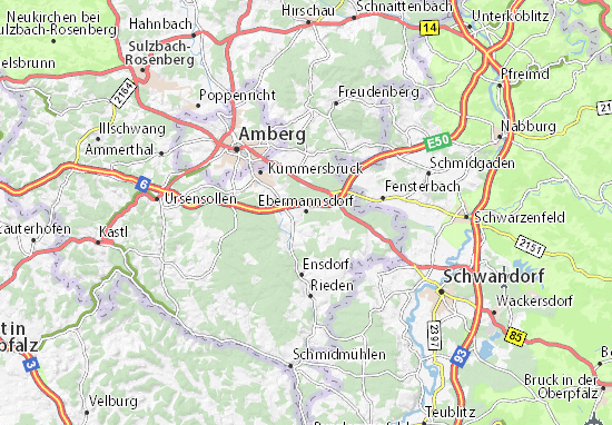 Mapa Ebermannsdorf