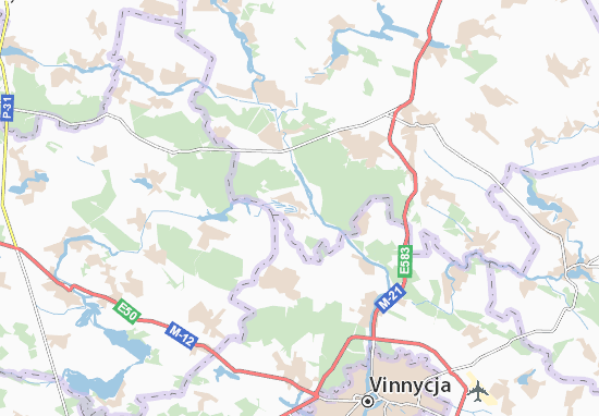 Kaart Plattegrond Mizyakiv
