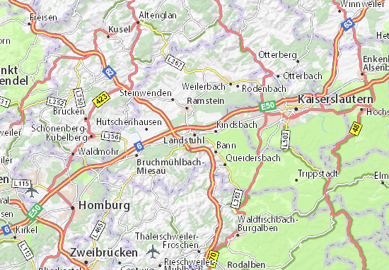 landstuhl karte Karte Stadtplan Landstuhl Viamichelin landstuhl karte