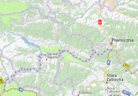 Kaart Plattegrond Szczawnica