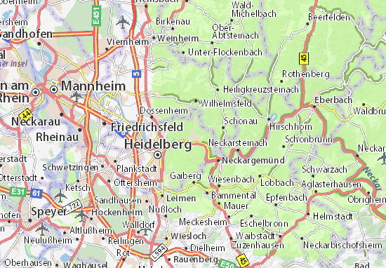 Mapa Ziegelhausen
