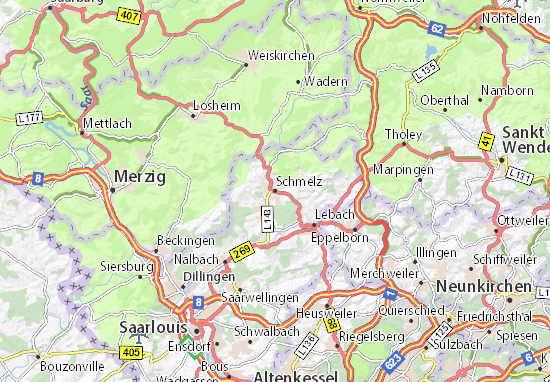 Karte Stadtplan Schmelz