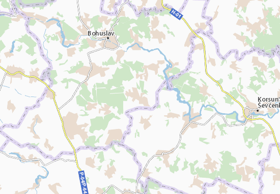 Karte Stadtplan Kydanivka