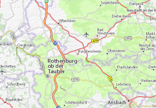 Karte Stadtplan Burgbernheim