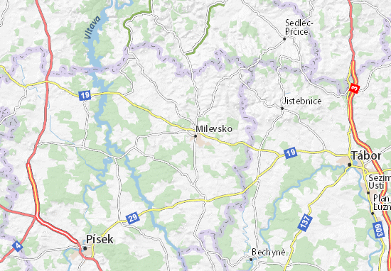 Milevsko Map