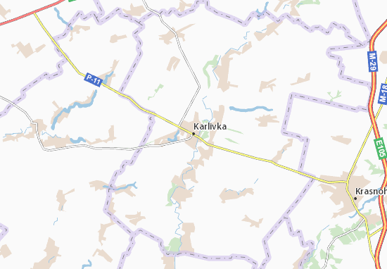 Karte Stadtplan Karlivka