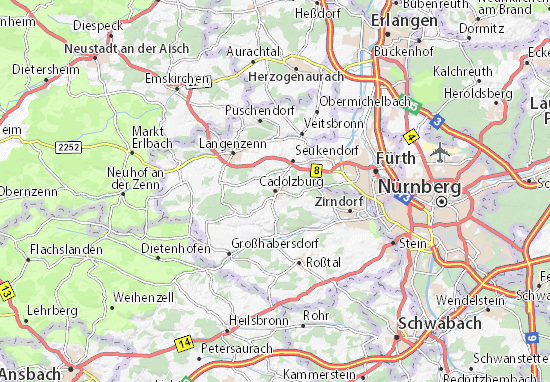 Mapa Cadolzburg